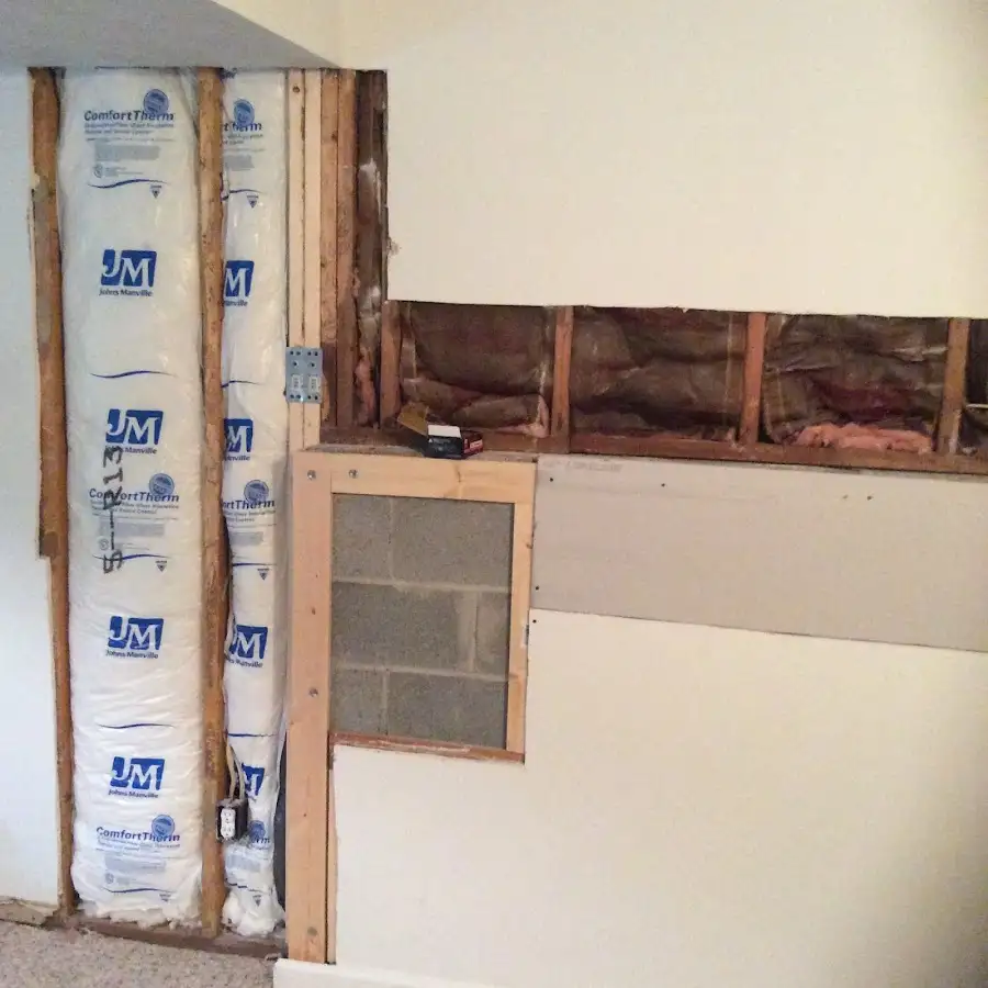 Wall insulation replacement during Odor Removal & Deodorization in Hampstead